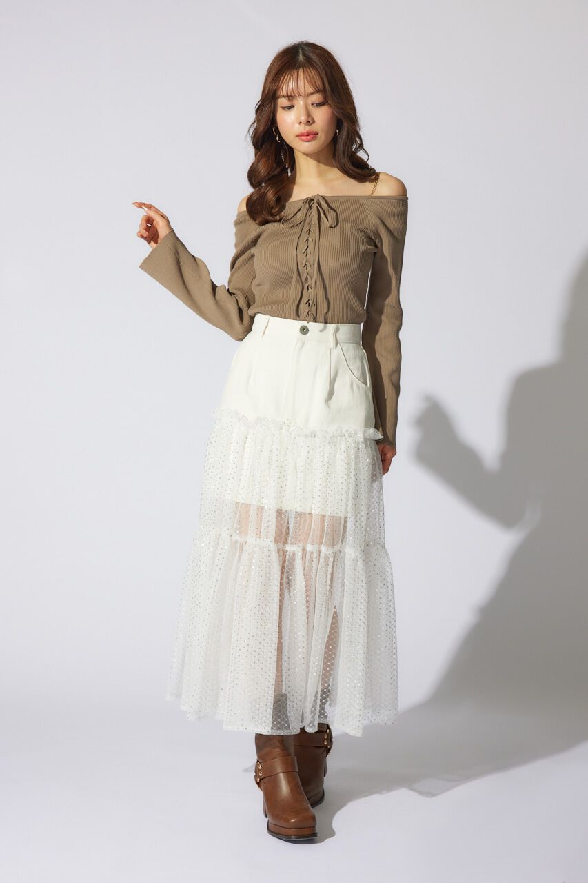 rienda「manywayオフショルニットトップス」|ニット・セーター|