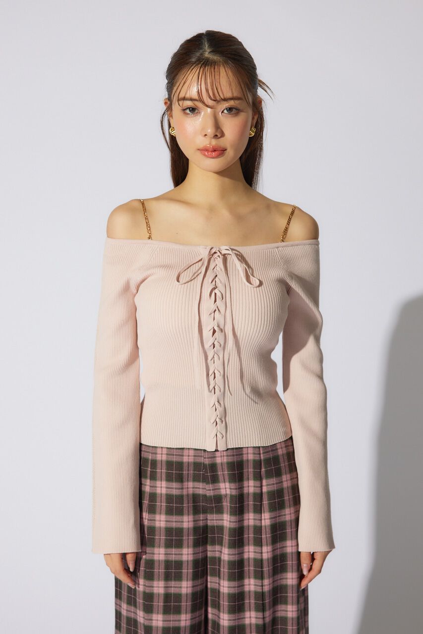 rienda「manywayオフショルニットトップス」|ニット・セーター|