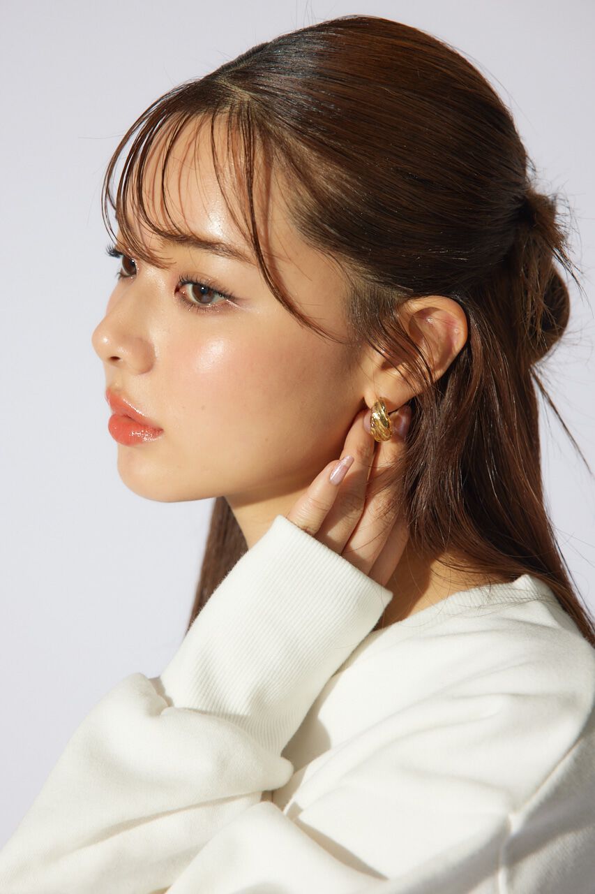 rienda「クリアコンビフープピアス」|ピアス|