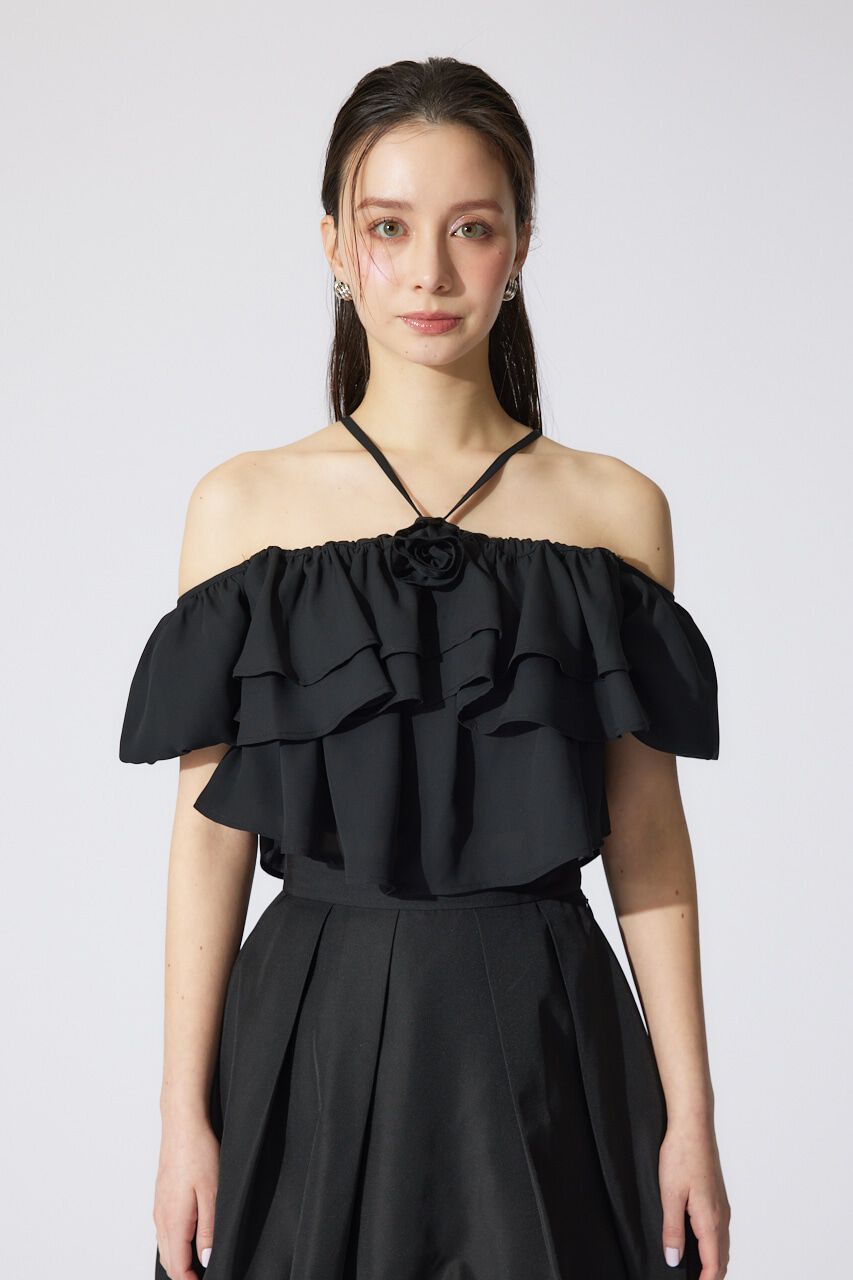 rienda「バルーンオフショルティアードブラウス」|シャツ・ブラウス|