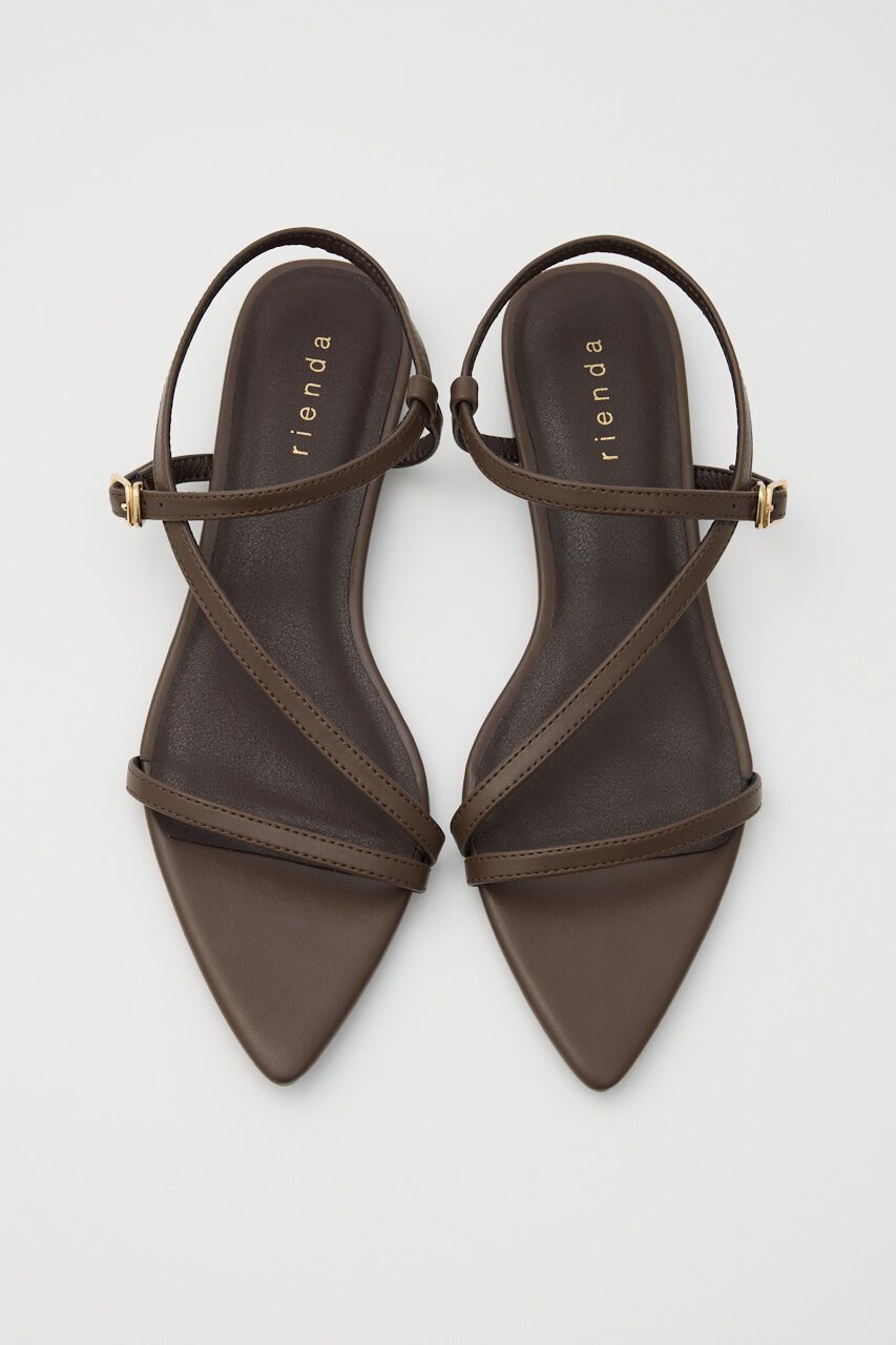 rienda「ポインテッドトゥローヒールサンダル」|サンダル|
