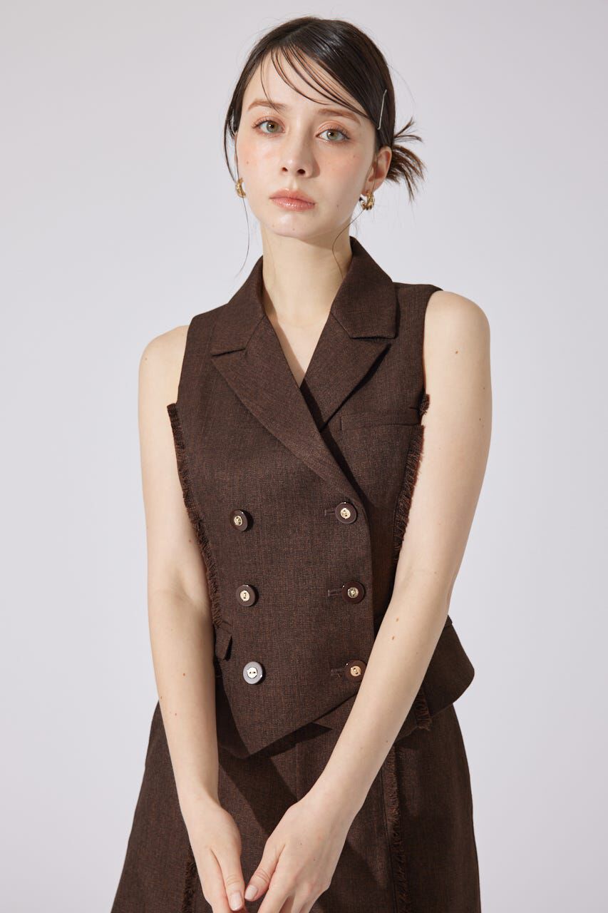 rienda「テーラードベスト」|ダウンベスト・ベスト|