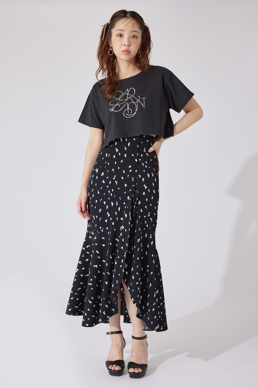 rienda「ラインストーンロゴTシャツ」|Tシャツ・カットソー|