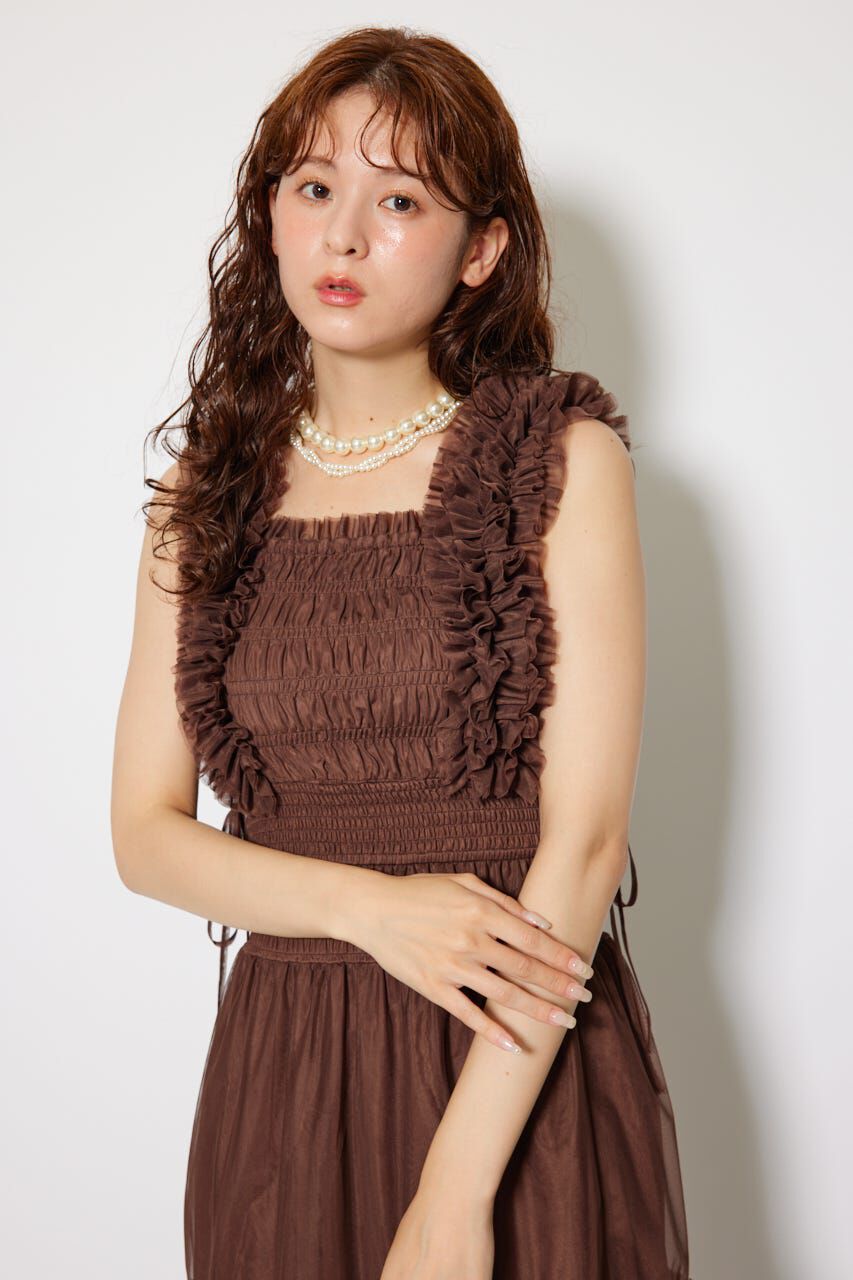 rienda「シアーチュールフリルブラウス」|シャツ・ブラウス|