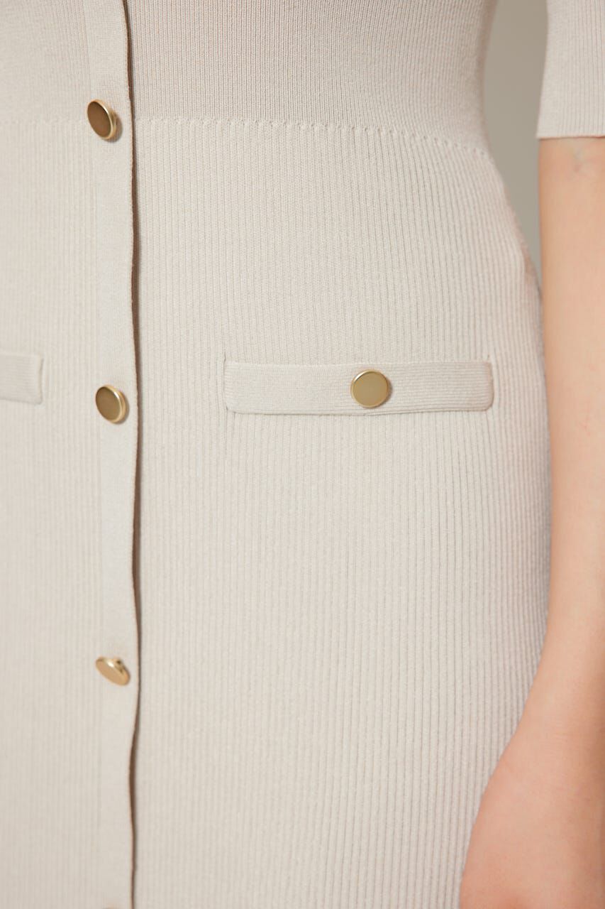 rienda「パフスリーブニットタイトワンピース」|ワンピース|