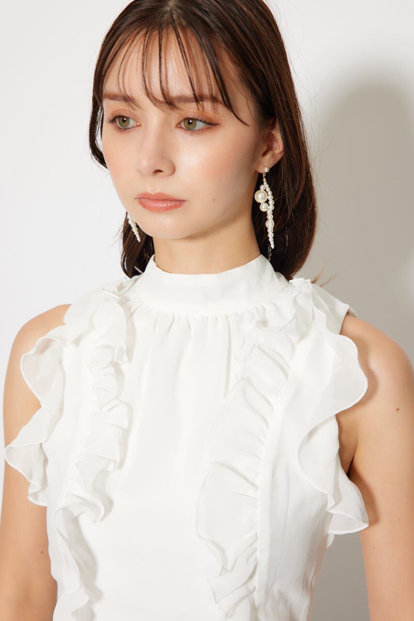 rienda「ボウタイフリルペプラムブラウス」|シャツ・ブラウス|