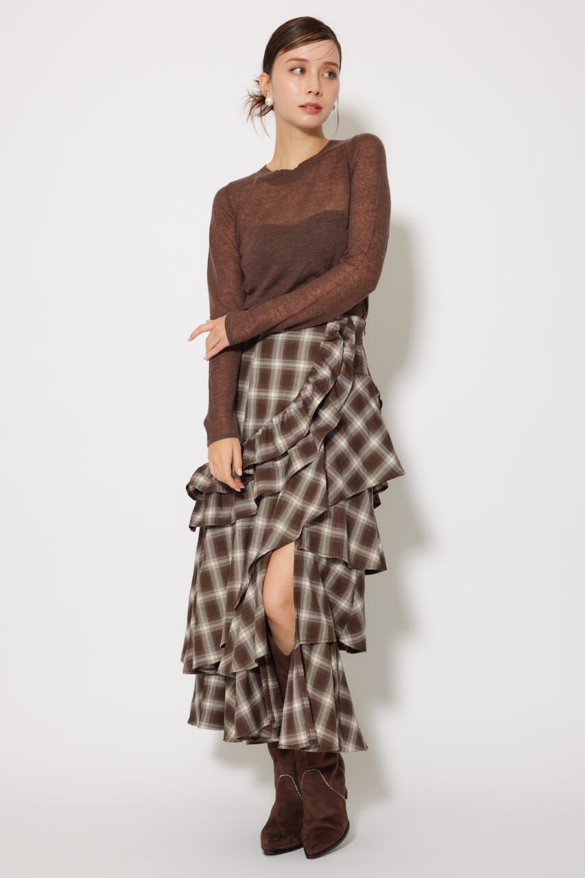 rienda「バックリボンアルパカミックスニットトップス」|ニット・セーター|