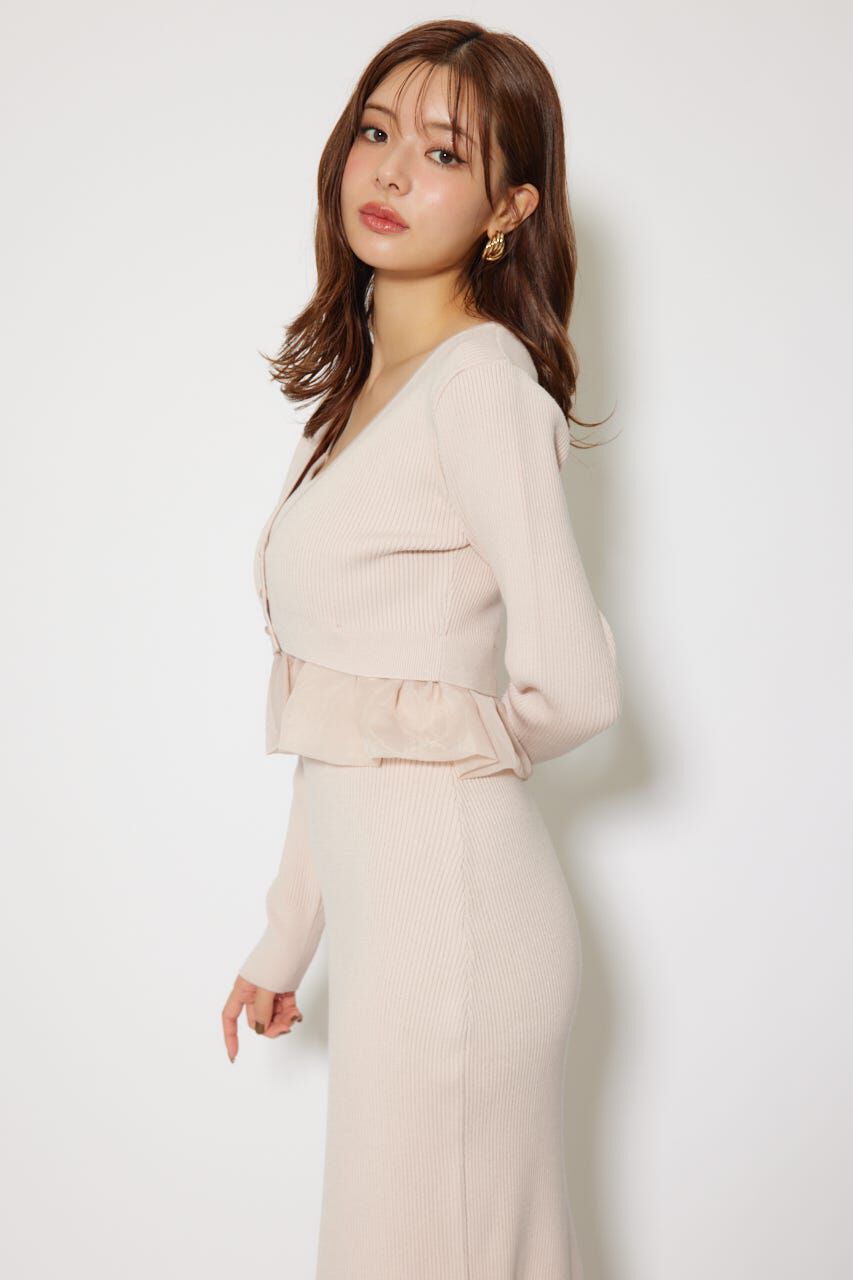 rienda「ペプラムカーデセットキャミワンピース」|ワンピース|