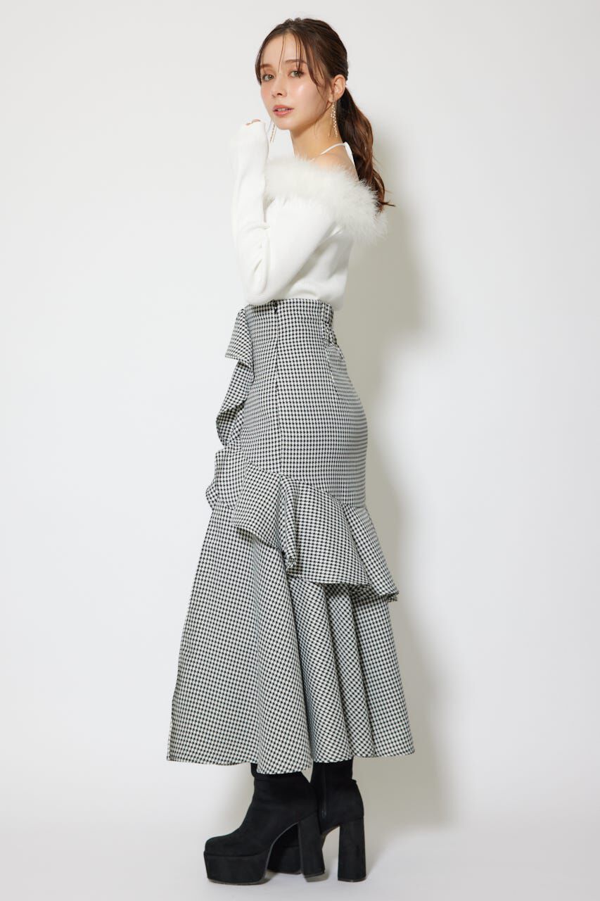 rienda「フリルスリットハイウエストスコートショートパンツ」|その他|