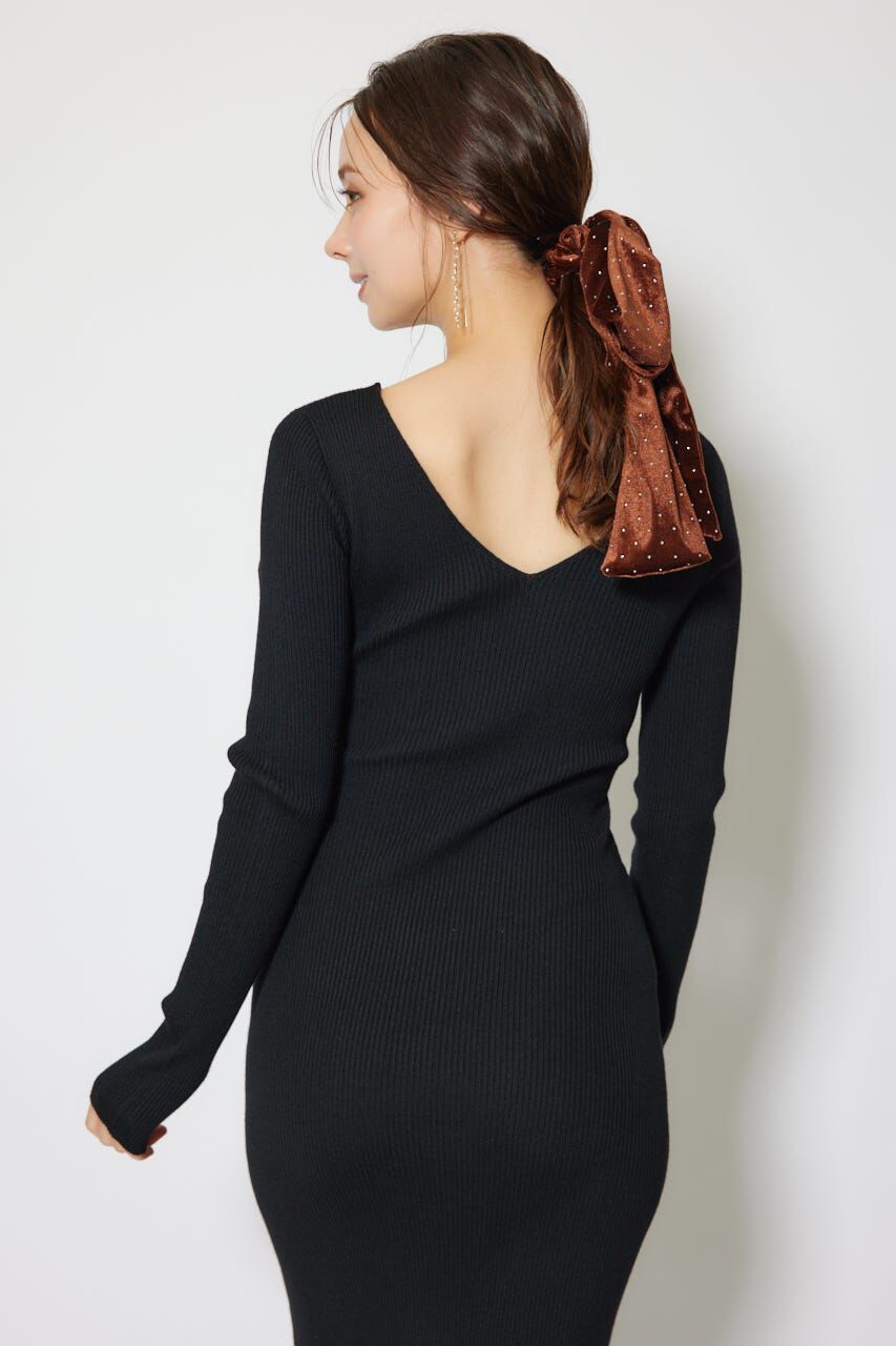 rienda「カシュクールウォッシャブルニットワンピース」|ワンピース|