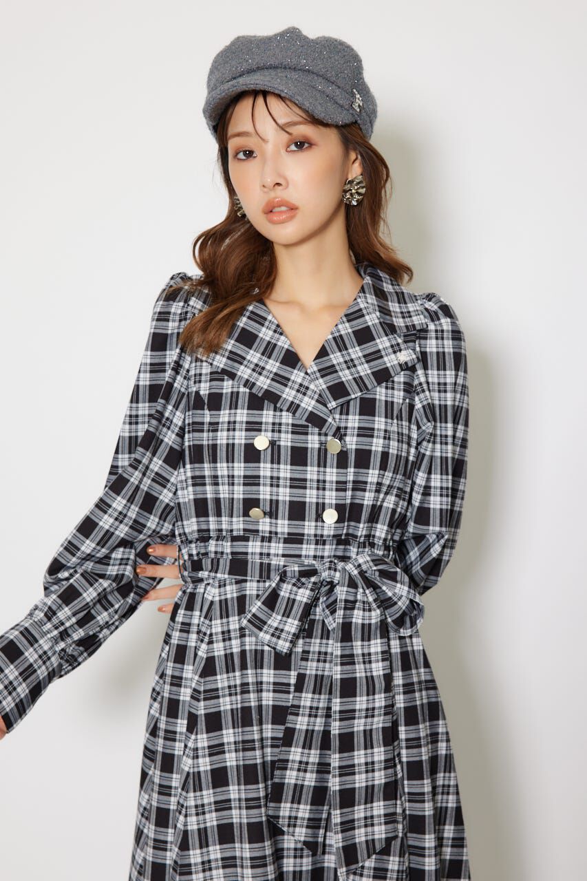 rienda「オープンカラーフレアワンピース」|ワンピース|