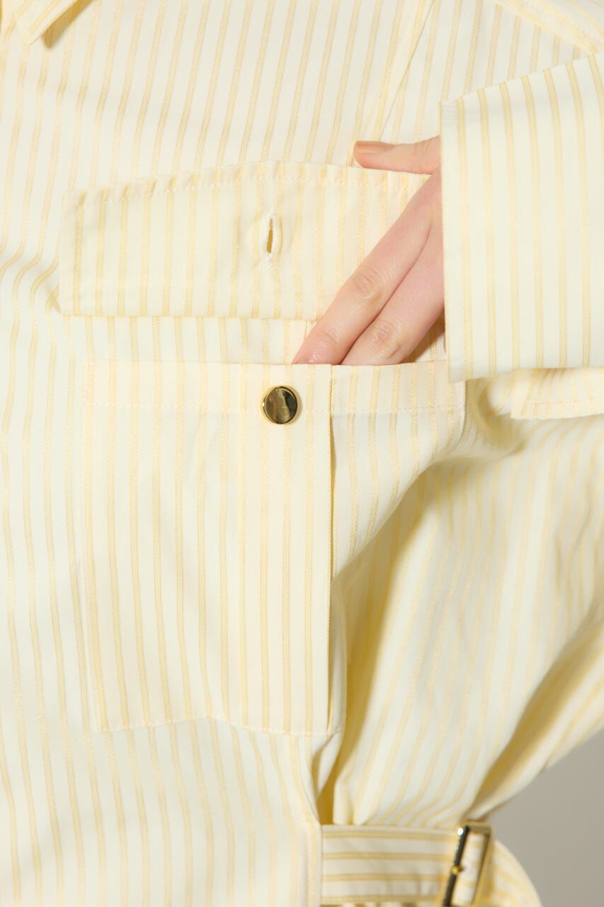 rienda「ベルトディティールビッグシャツ」|シャツ・ブラウス|