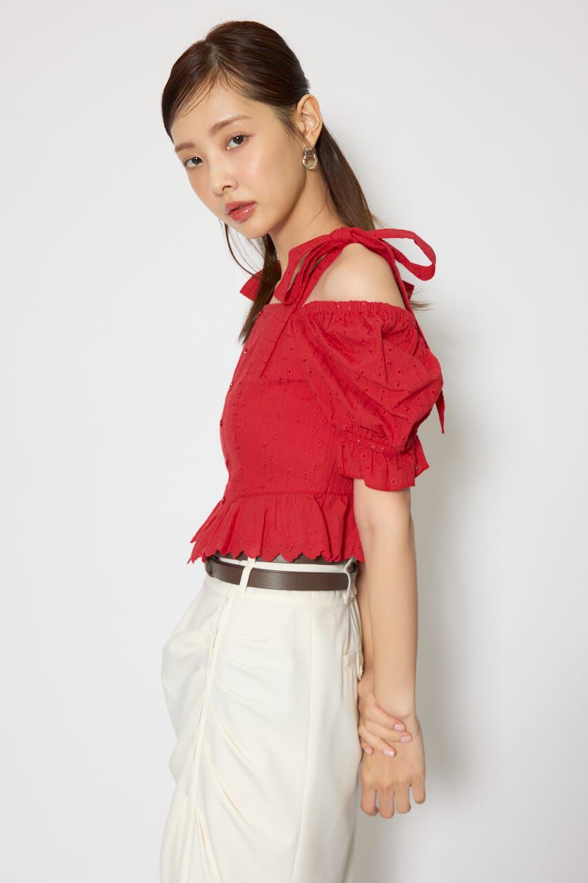 rienda「コットンレースブラウス」|シャツ・ブラウス|