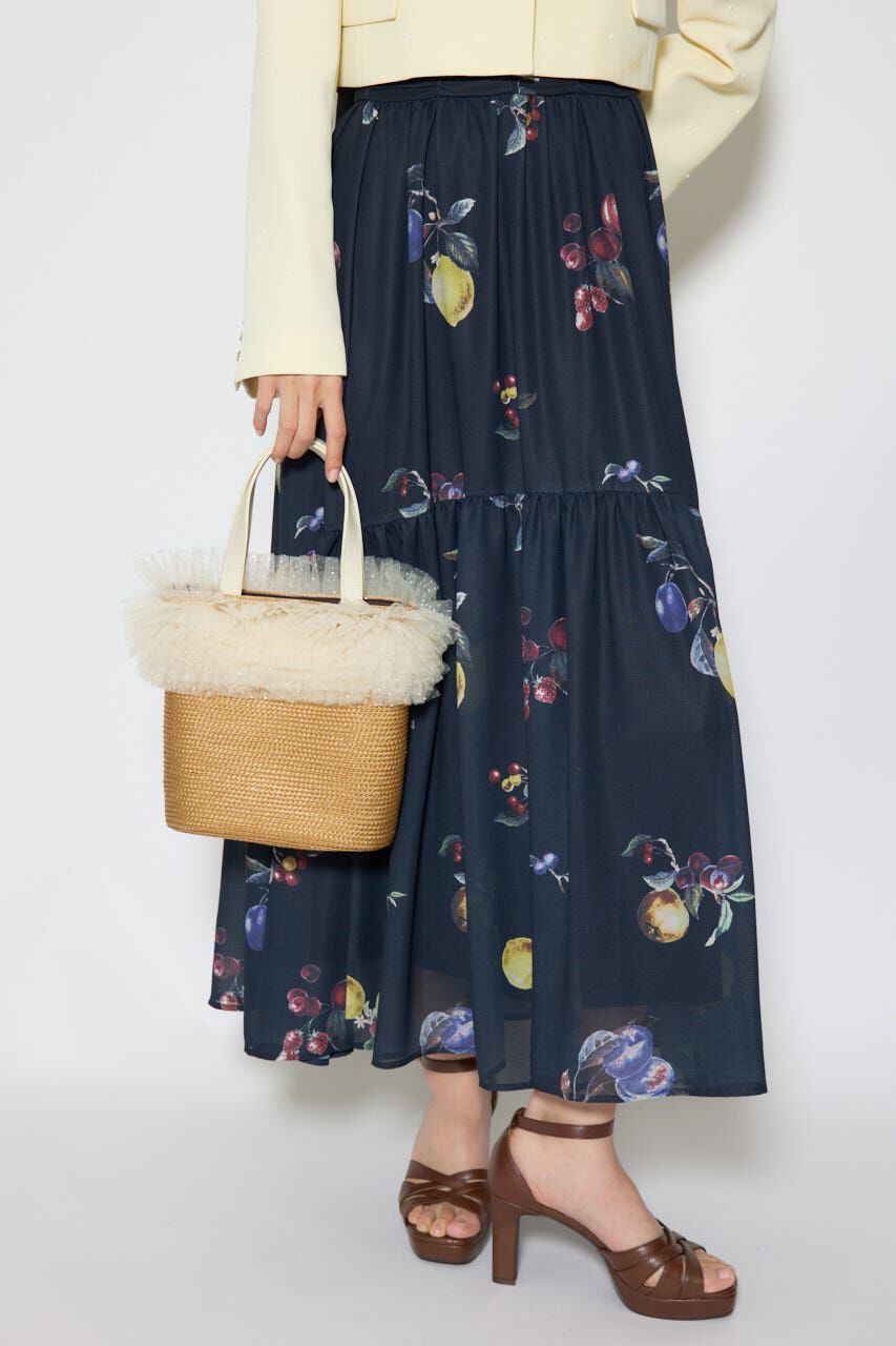 rienda「チュールコンビハンドバッグ」|その他|BEG