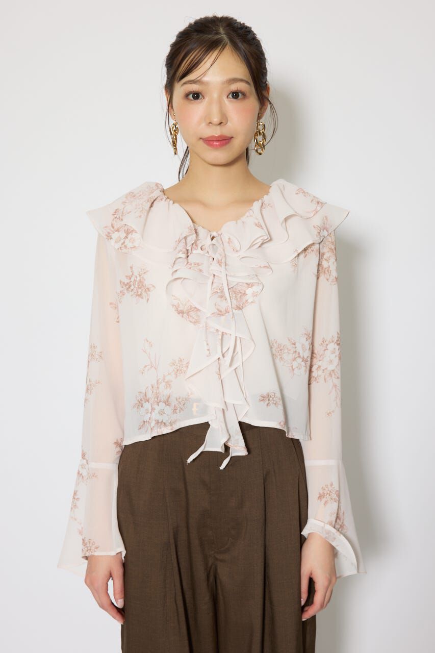 rienda「フリルカラートップス」|シャツ・ブラウス|