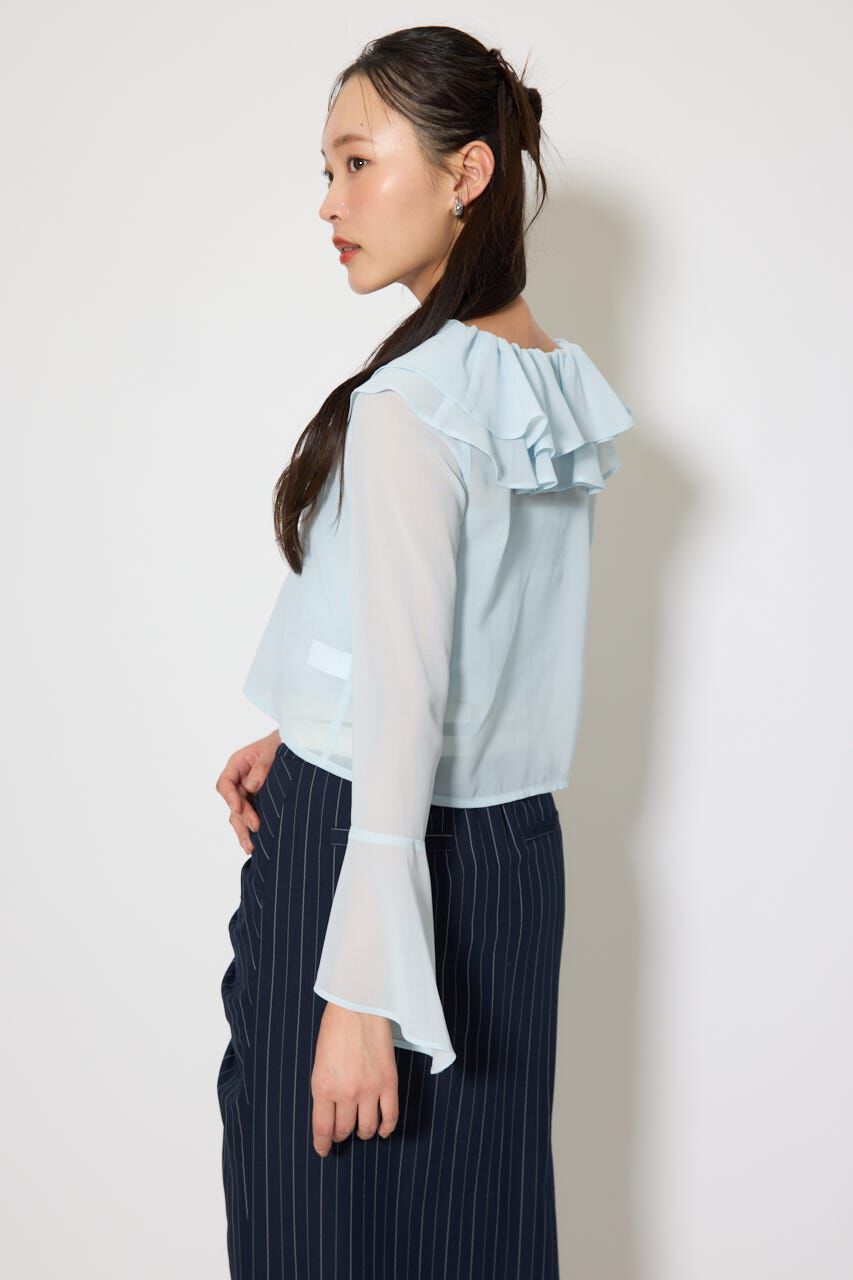 rienda「フリルカラートップス」|シャツ・ブラウス|