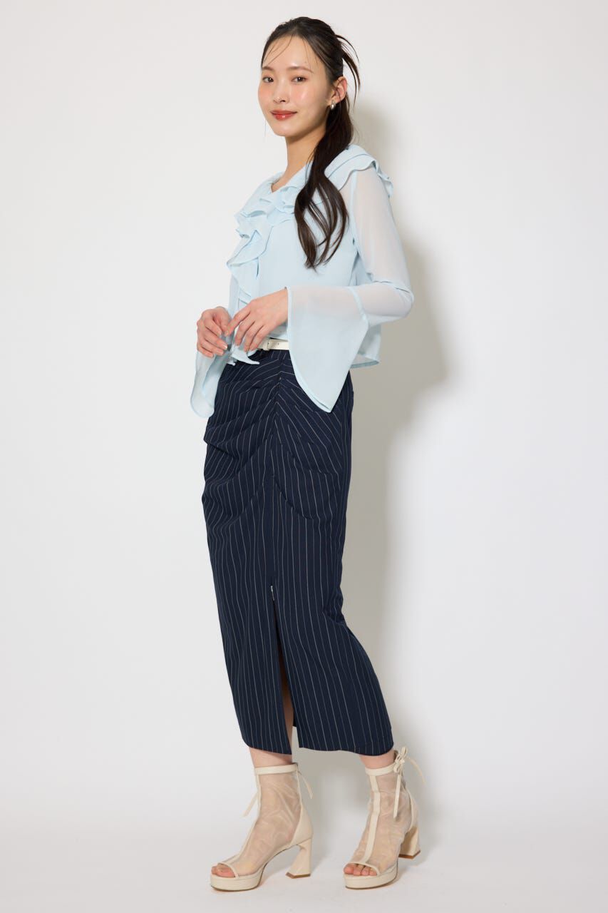 rienda「フリルカラートップス」|シャツ・ブラウス|