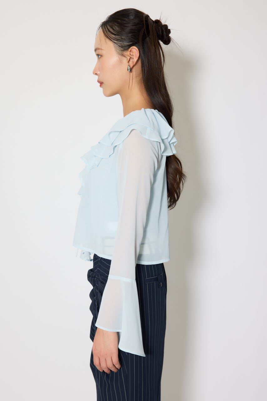 rienda「フリルカラートップス」|シャツ・ブラウス|