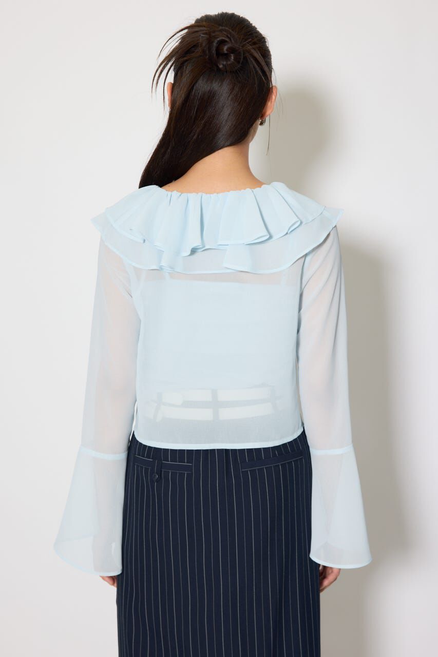 rienda「フリルカラートップス」|シャツ・ブラウス|