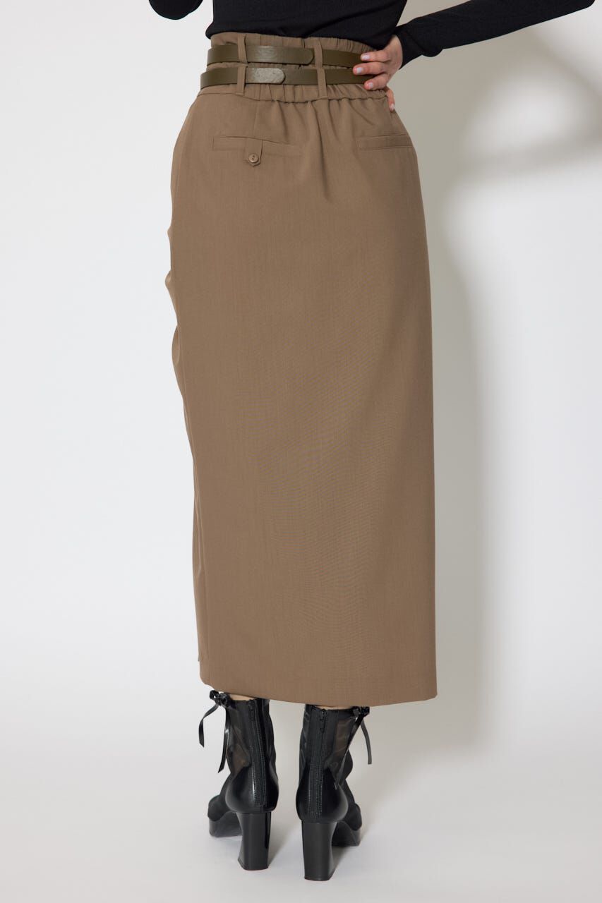 rienda「ダブルウエストデザインロングスカート」|スカート|