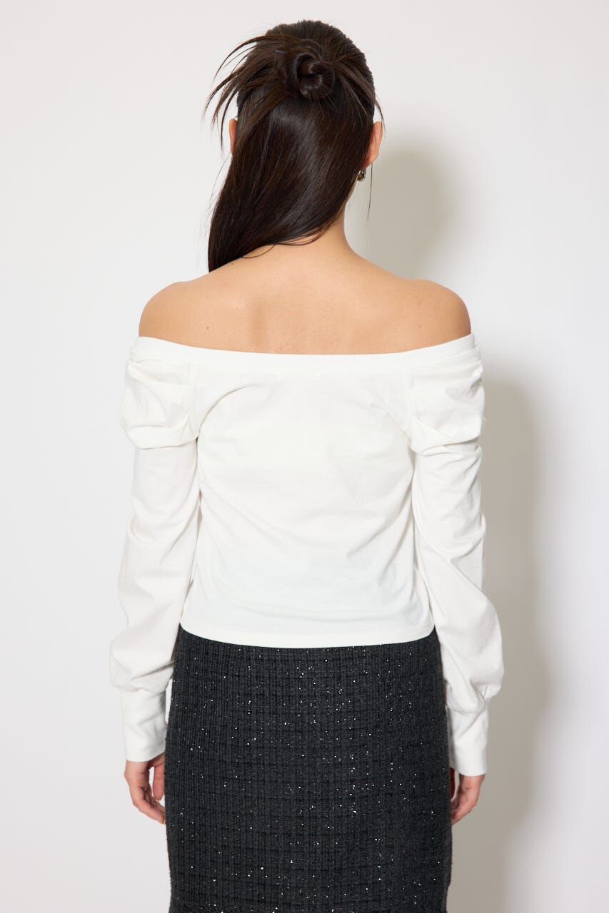 rienda「オフショルカットロングTシャツ」|Tシャツ・カットソー|