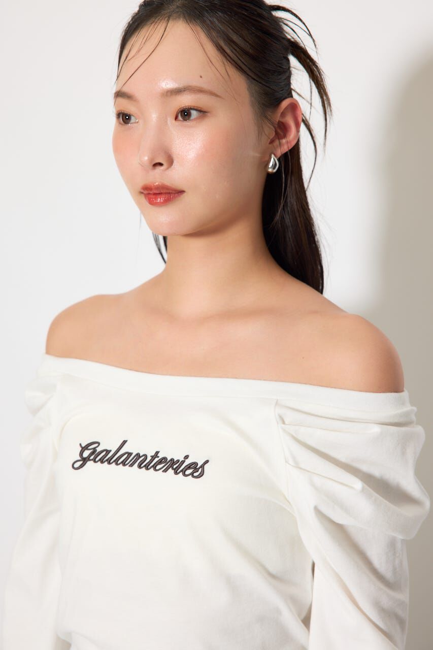 rienda「オフショルカットロングTシャツ」|Tシャツ・カットソー|