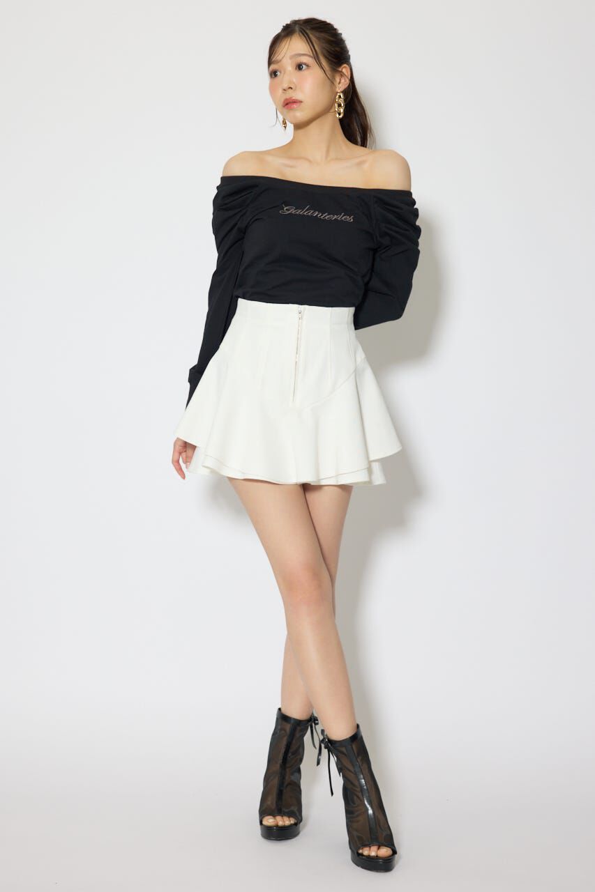 rienda「オフショルカットロングTシャツ」|Tシャツ・カットソー|