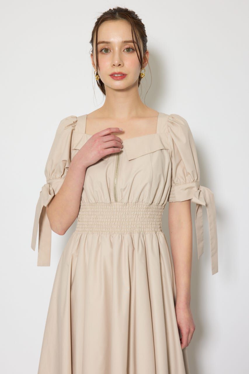 rienda「リボンスリーブフレアワンピース」|ワンピース|