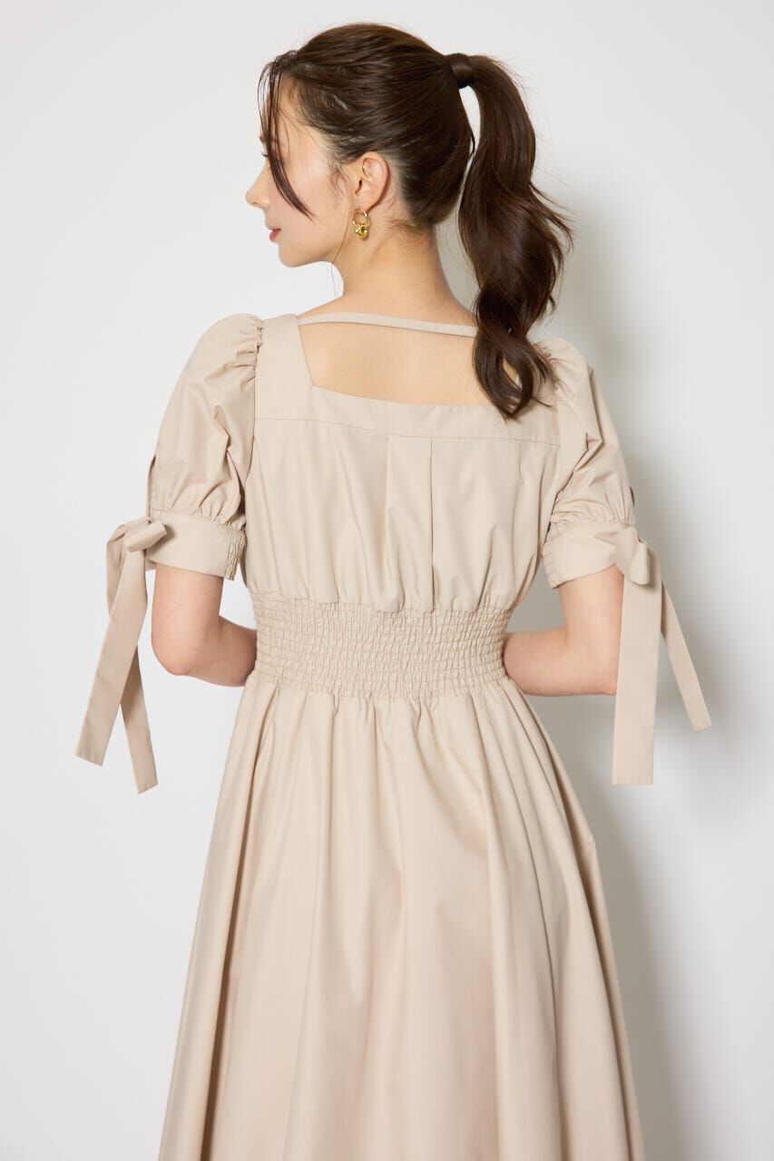 rienda「リボンスリーブフレアワンピース」|ワンピース|