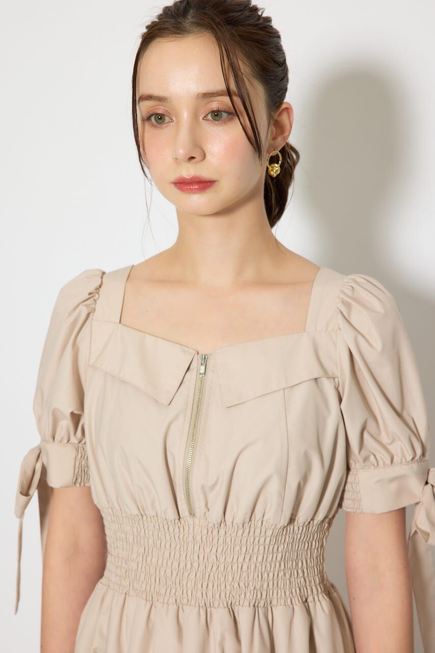 rienda「リボンスリーブフレアワンピース」|ワンピース|