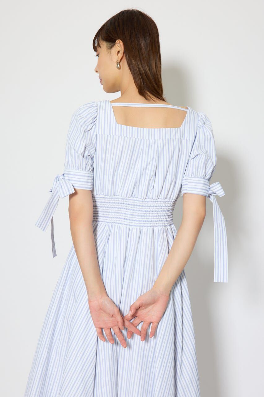 rienda「リボンスリーブフレアワンピース」|ワンピース|