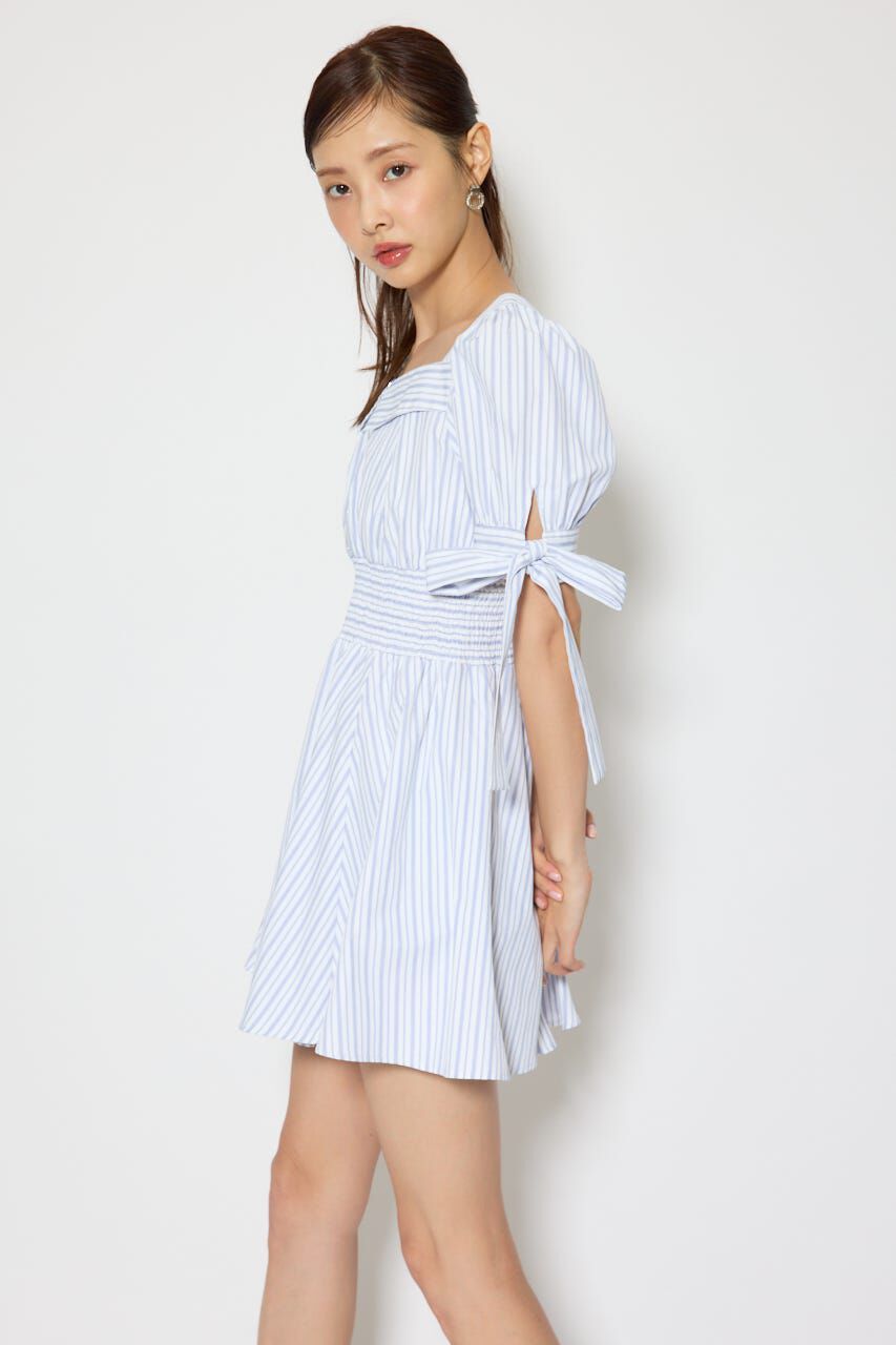 rienda「リボンスリーブフレアミニワンピース」|ワンピース|