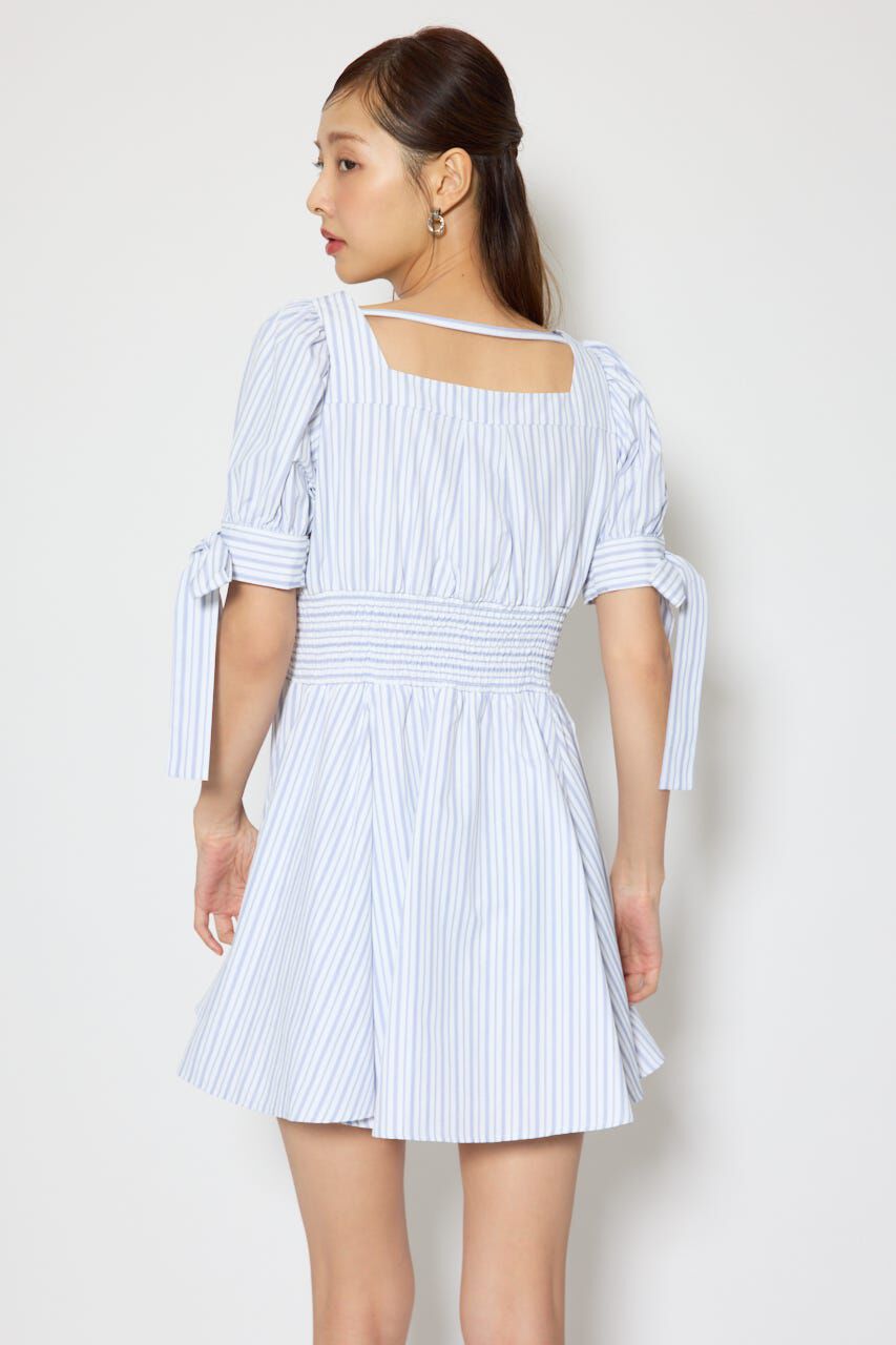 rienda「リボンスリーブフレアミニワンピース」|ワンピース|