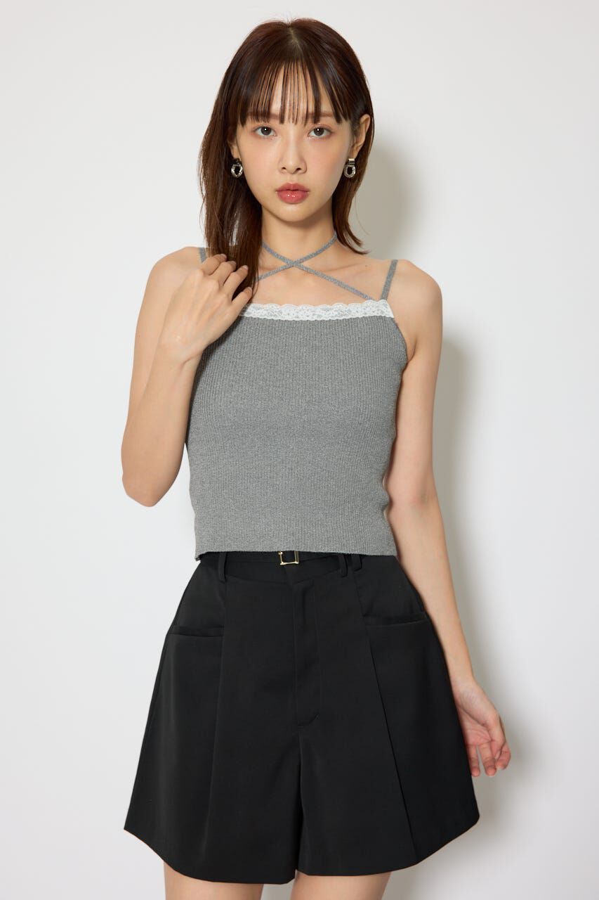 rienda「レースディティールニットカーディガンセット」|ニット・セーター|