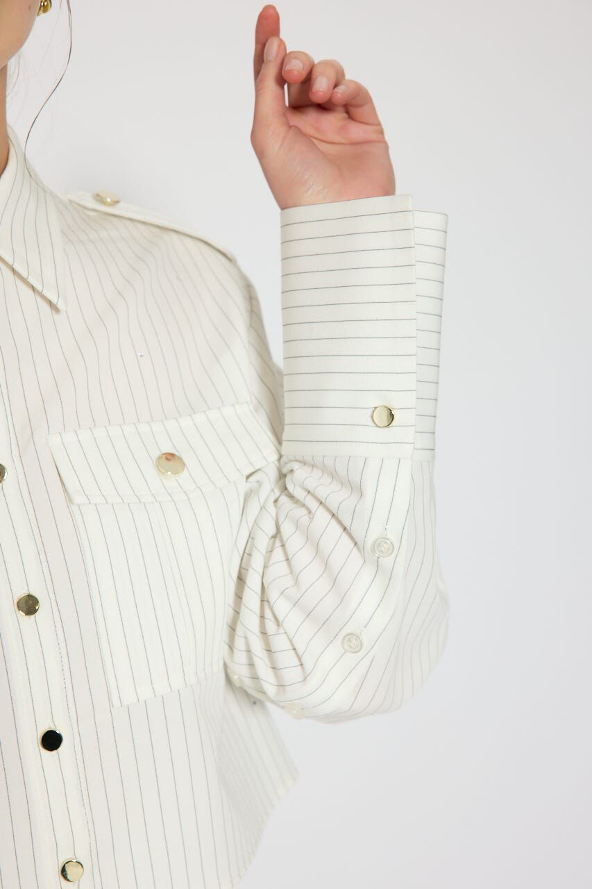 rienda「ワークディティールクロップドシャツ」|シャツ・ブラウス|