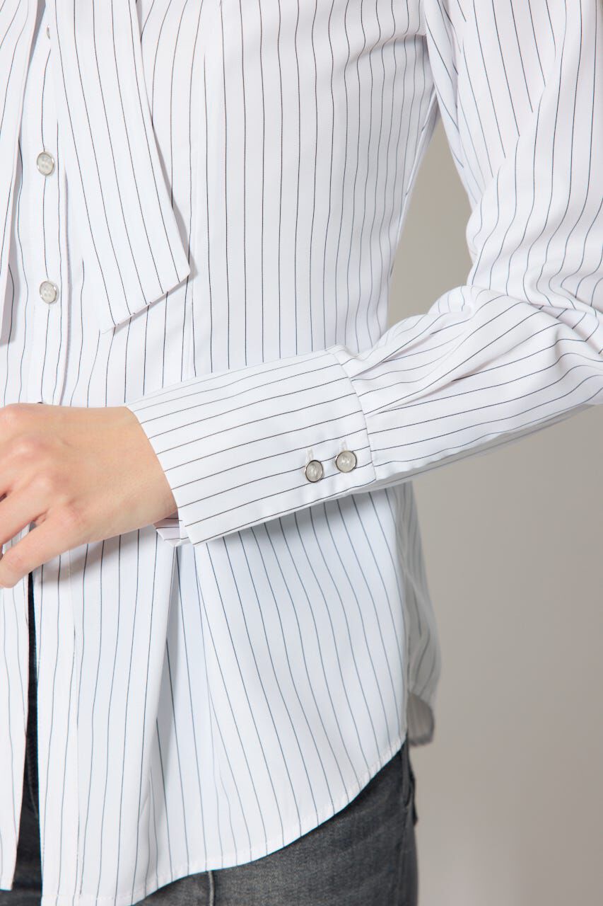 rienda「ウエストシェイプボウタイシャツ」|シャツ・ブラウス|