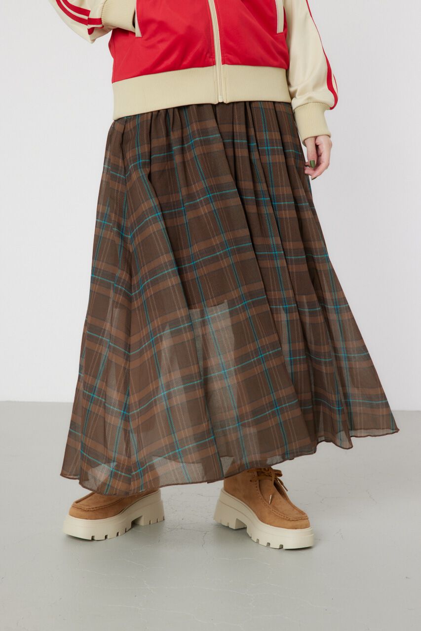 RODEO CROWNS「シアーチェックスカート」|その他|柄BRN5