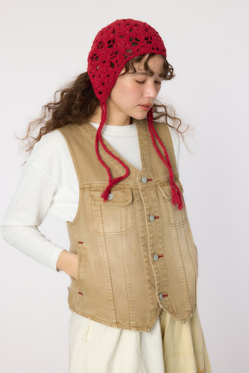 RODEO CROWNS「V CUT デニムベスト」|ダウンベスト・ベスト|