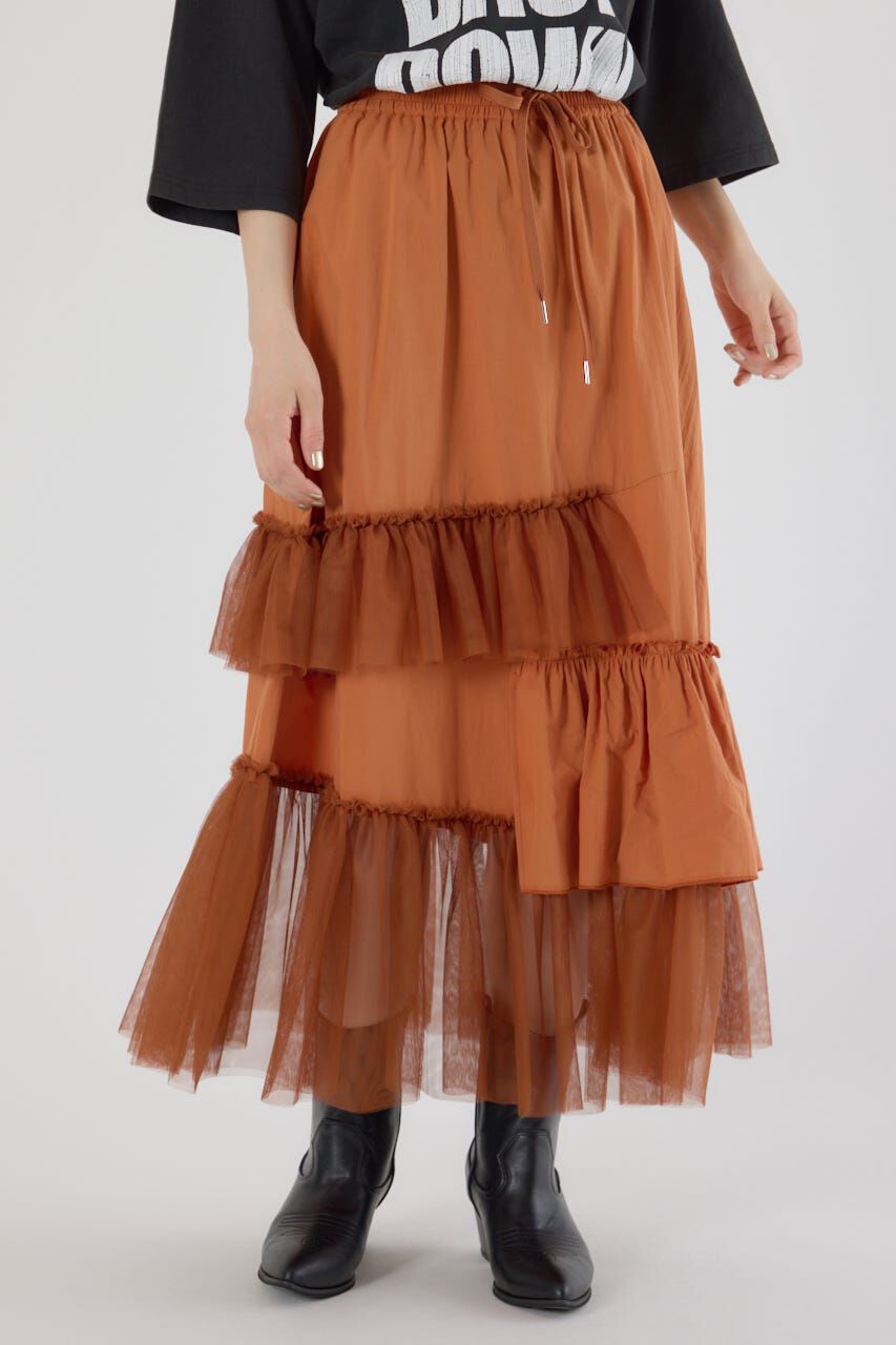 RODEO CROWNS「ランダムティアードスカート」|スカート|L/BRN1