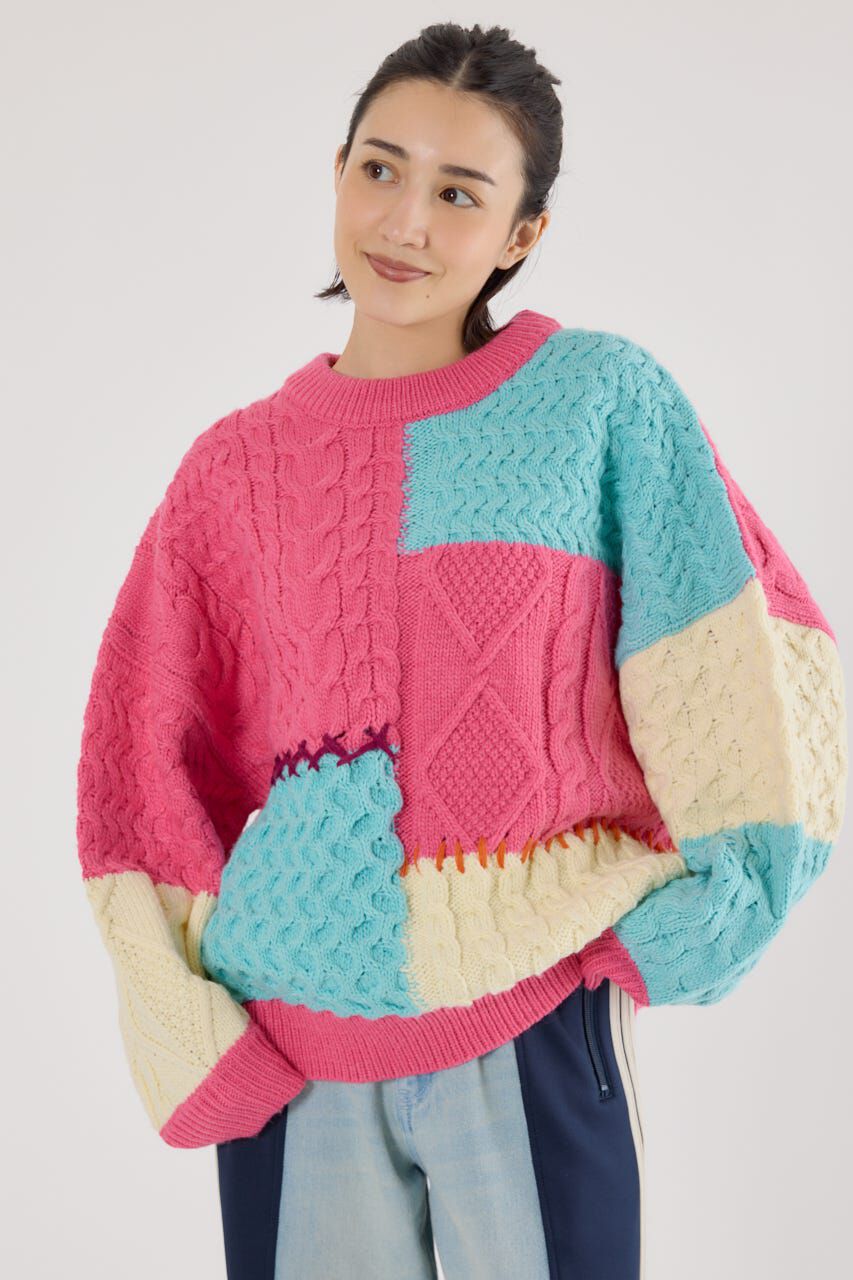 RODEO CROWNS「カスタムケーブルニット」|ニット・セーター|柄PNK5