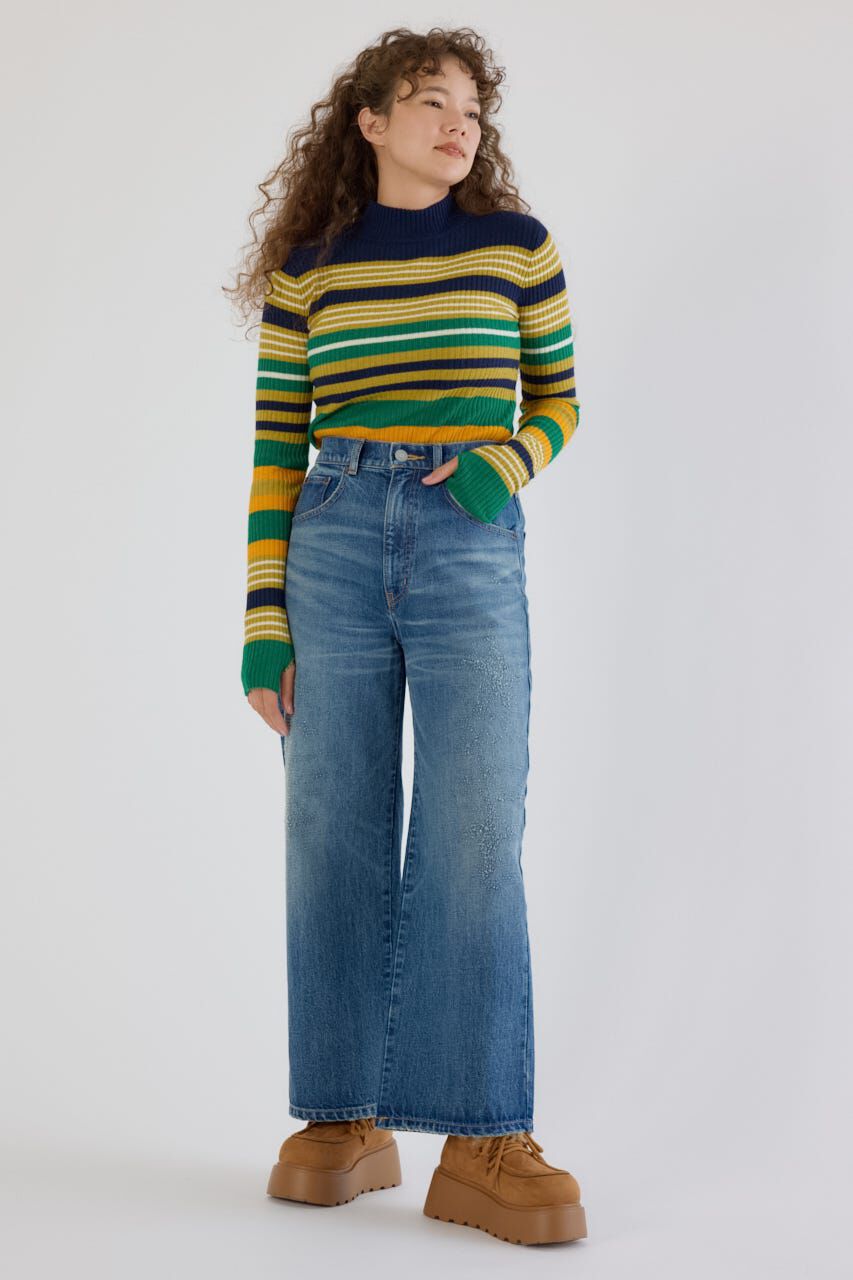 RODEO CROWNS「HIP EMB LOOSE DENIM」|デニム|