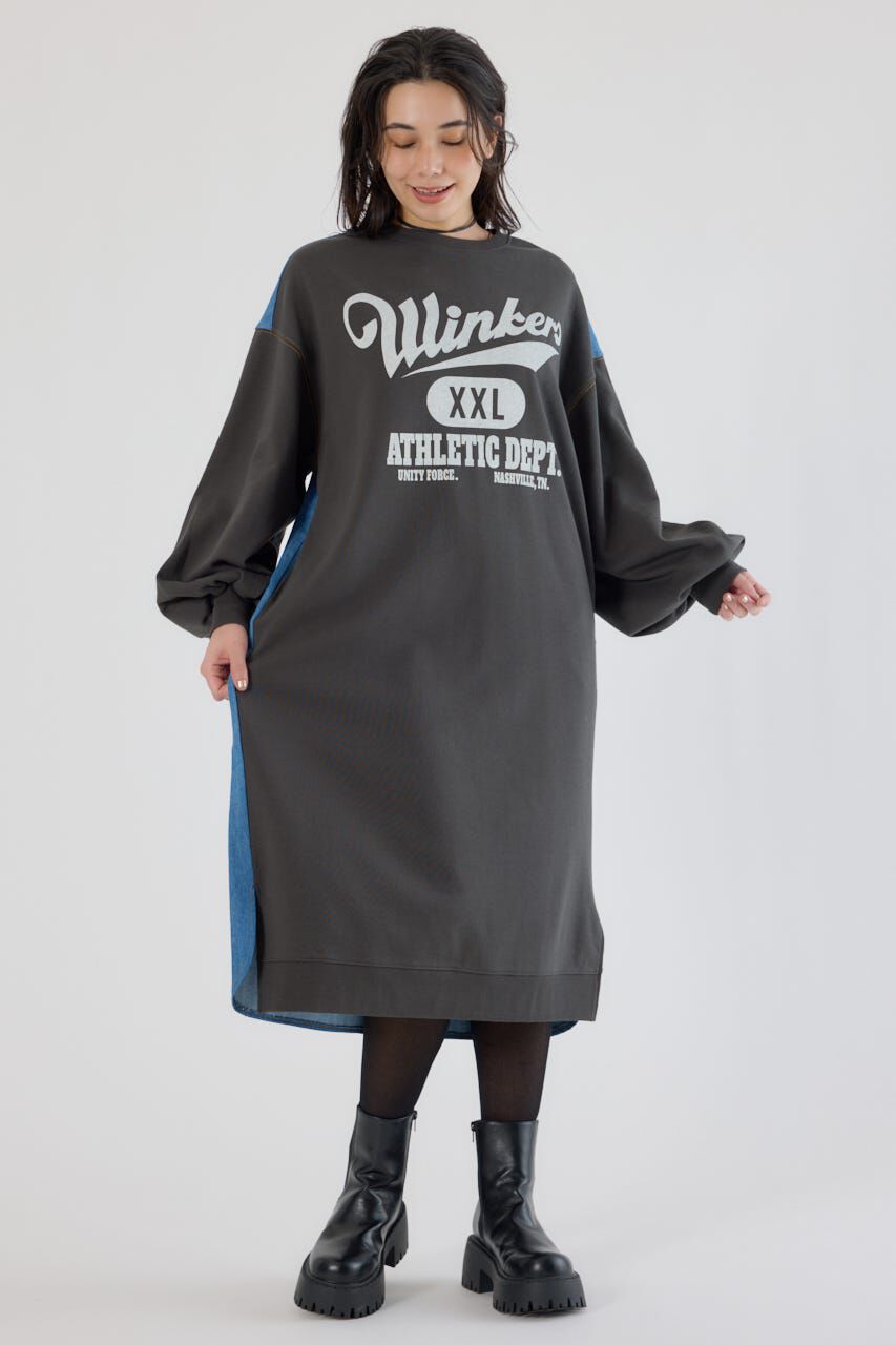 RODEO CROWNS「デニム切替スウェットワンピース」|ワンピース|