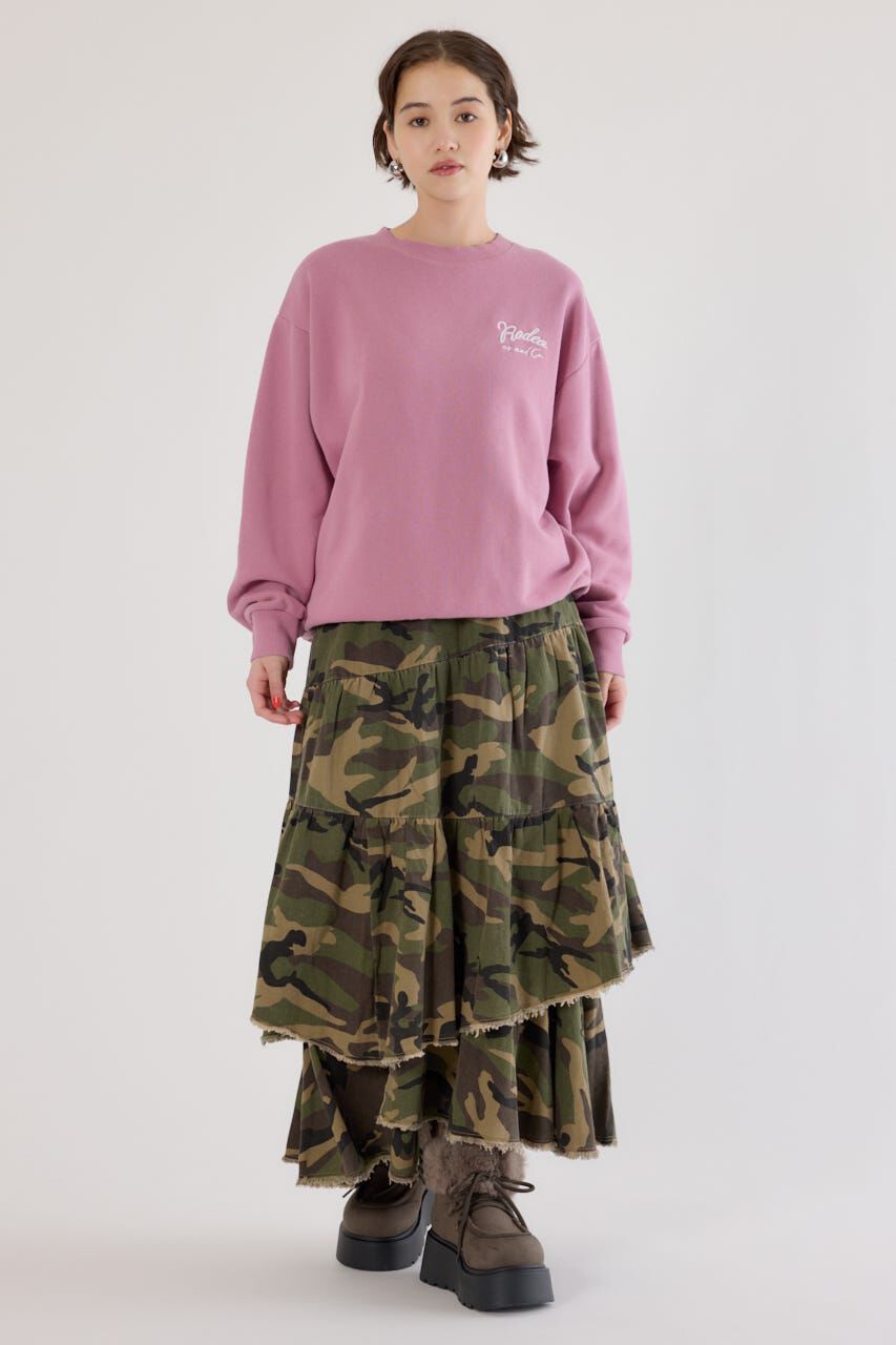 RODEO CROWNS「ロゴデニムパッチスウェットトップス」|パーカー|