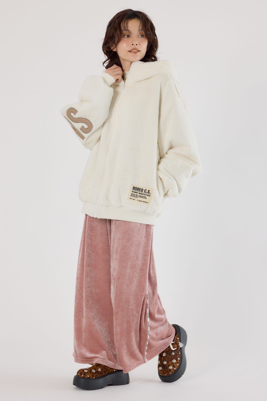 RODEO CROWNS「ロゴパッチエコファーブルゾン」|ブルゾン・スタジャン|