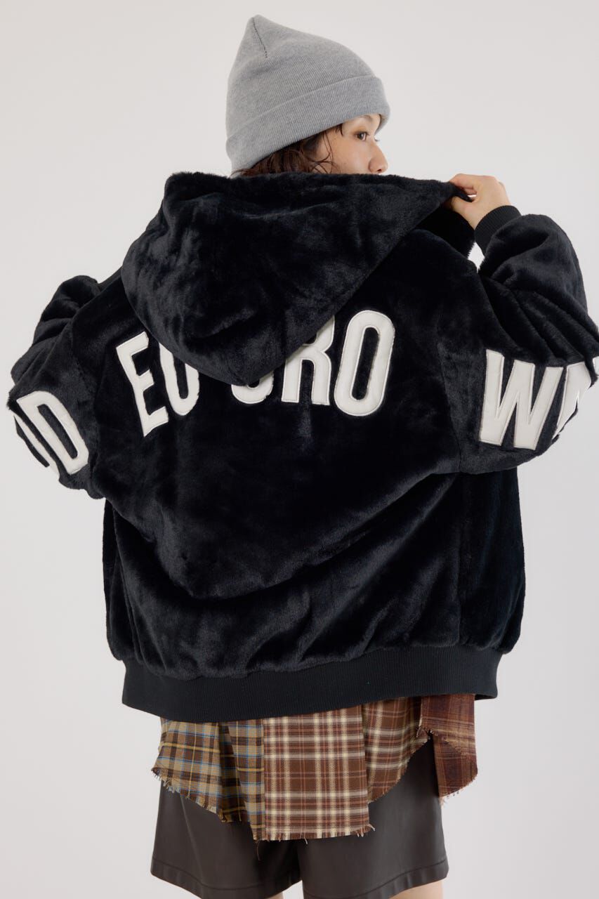 RODEO CROWNS「ロゴパッチエコファーブルゾン」|ブルゾン・スタジャン|