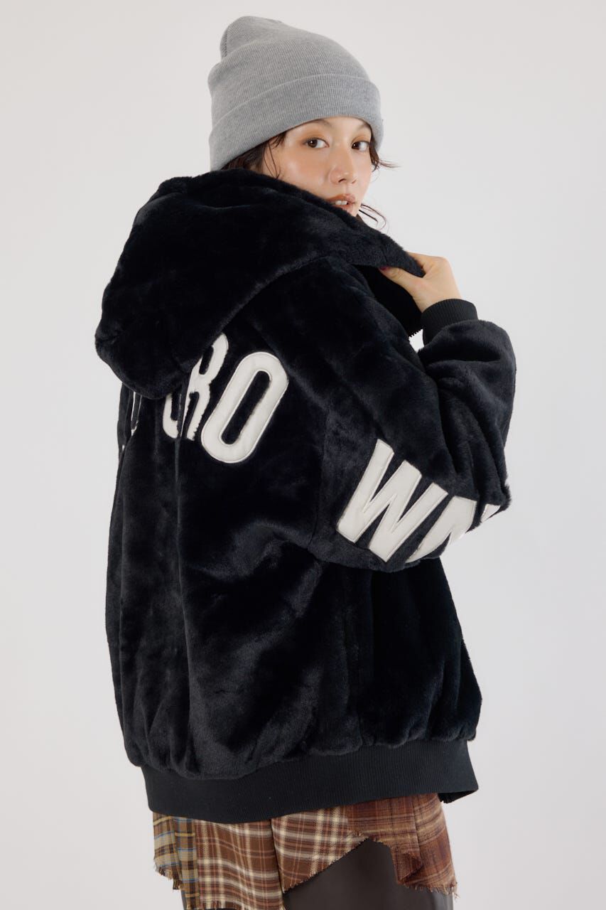 RODEO CROWNS「ロゴパッチエコファーブルゾン」|ブルゾン・スタジャン|