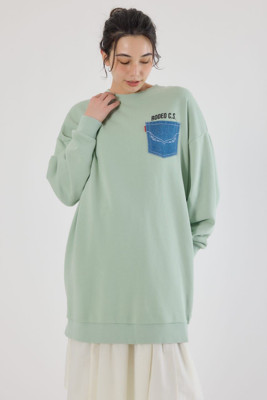 RODEO CROWNS「グランジロゴデニムアップリケワンピース」|ワンピース|