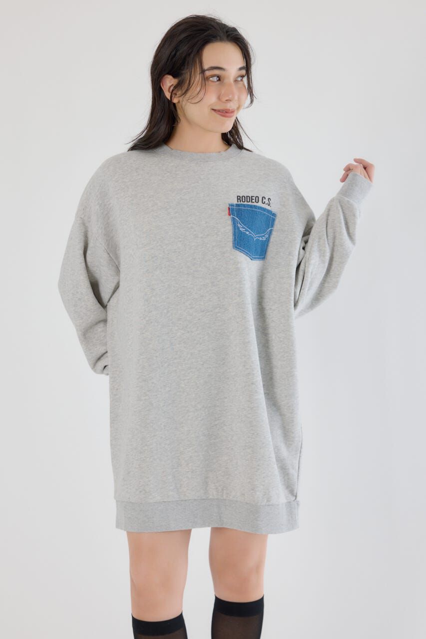 RODEO CROWNS「グランジロゴデニムアップリケワンピース」|ワンピース|