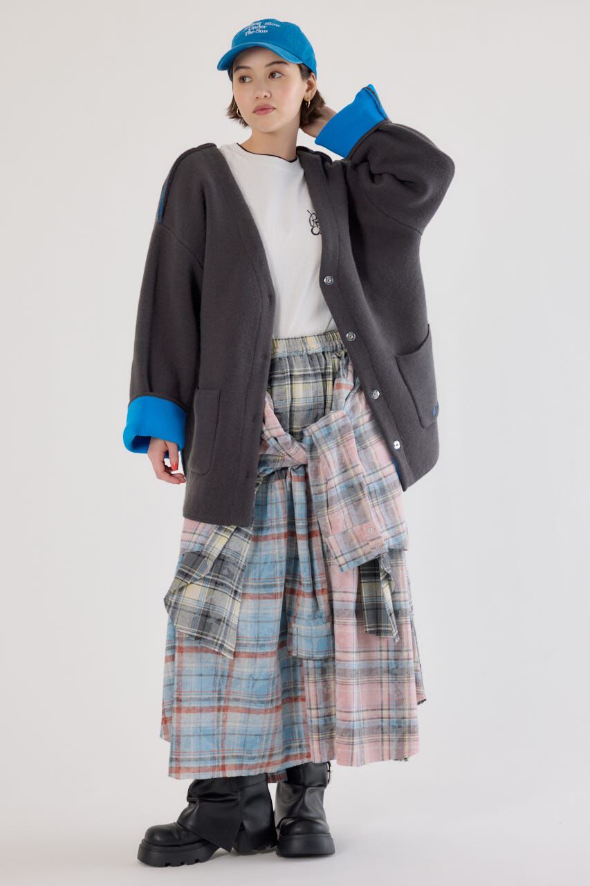 RODEO CROWNS「ダブルフェイスニットジャケット」|カーディガン|