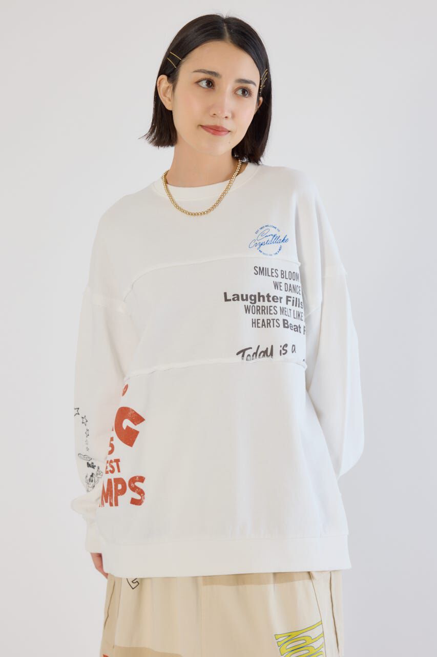 RODEO CROWNS「加工アウトシームスウェットトップス」|パーカー|